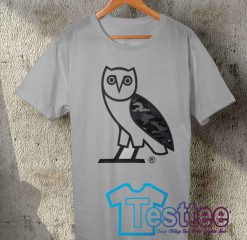 Cheap Vintage Tees Owl Grey Camo