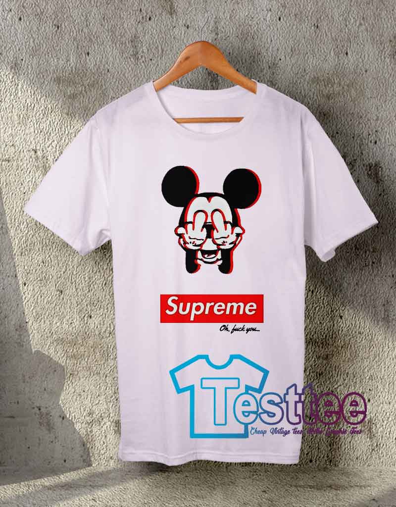 supreme t shirt mickey mouse