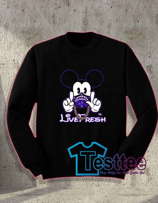 Cheap Vintage Mickey X Bape Live Fresh Sweatshirt