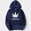 Addicted Cannabis Adidas Parody Hoodie