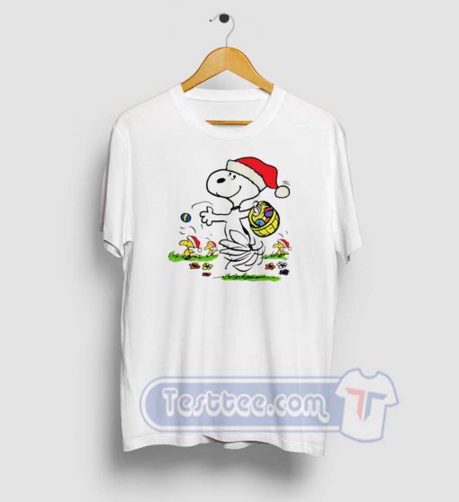 Snoopy And Little Woodstock Christmas Tees