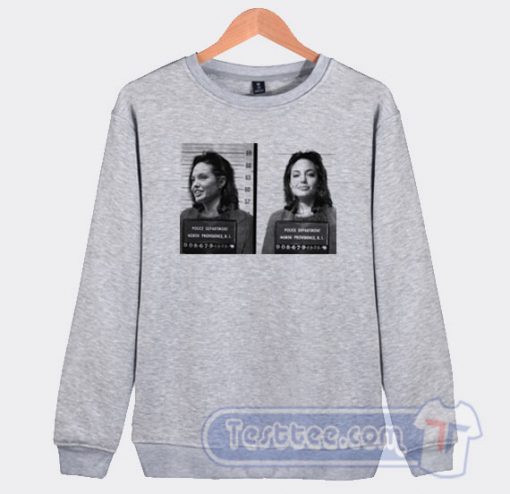 Angelina Jolie Mugshot Graphic Sweatshirt