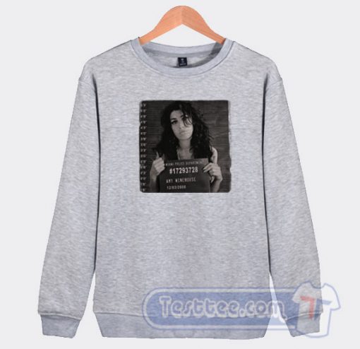 Amy Winehouse Mugshot Graphic Sweatshirt