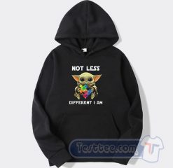 Baby Yoda Autism Awareness Not Less Different Graphic Hoodie