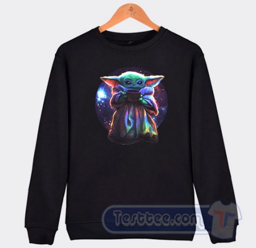 Baby Yoda Galaxy Want Soup Graphic Sweatshirt