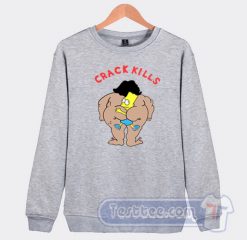 Classic Bart Crack Kills Graphic Sweatshirt