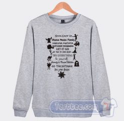 Disney Quotes Never Grow Up Graphic Sweatshirt