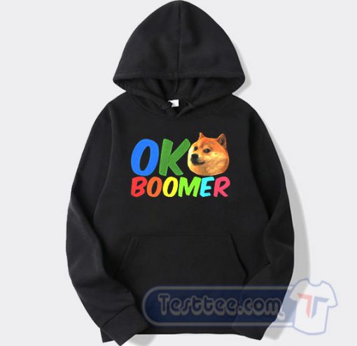 Ok Boomer Shiba Inu Dog Graphic Hoodie