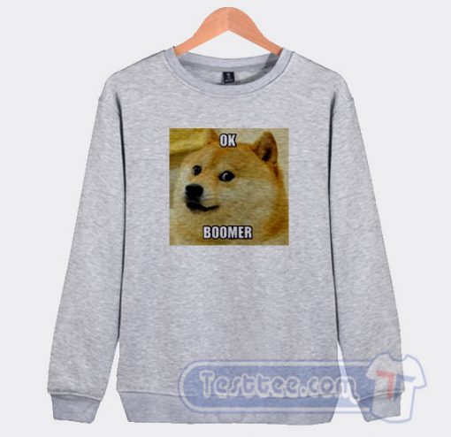 Ok Boomer Shiba Inu Graphic Sweatshirt