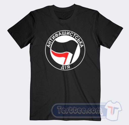 Antifa Antifascist Logo Ukraine Tees