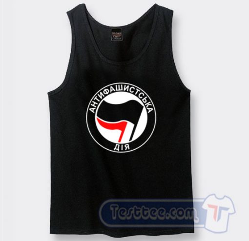 Antifa Antifascist Logo Ukraine Tank Top