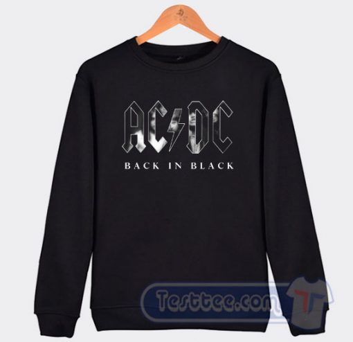 Cheap Acdc Back In Black Album Sweatshirt
