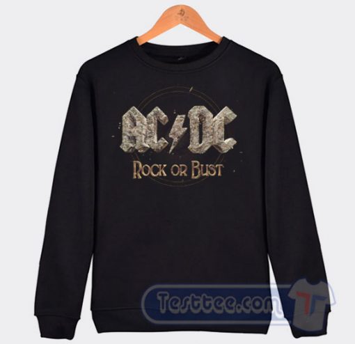 Cheap Acdc Rock Or Bust Album Sweatshirt