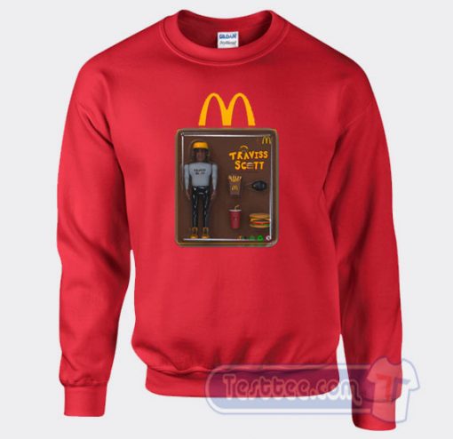 Cheap Travis Scott McDonald's Meal Toys Sweatshirt