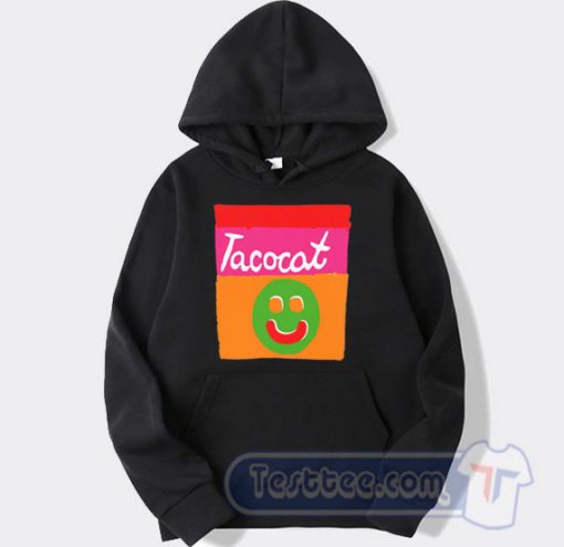 Cheap Tacocat Smile Striped Hoodie