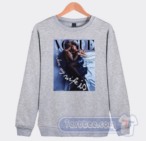 Justin Bieber Hailey Baldwin at Vogue Magazine Sweatshirt