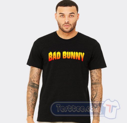 Cheap Bad Bunny Thrasher Flame Tees
