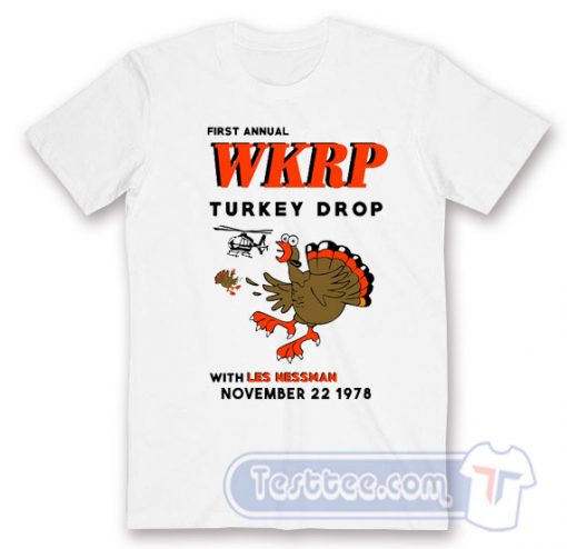 WKRP Turkey Drop With Les Nessman Tee