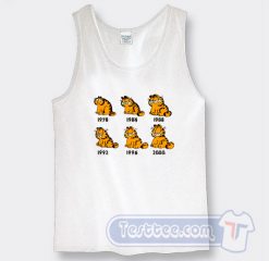 Cheap Vintage The Evolution of Garfield Tank Top