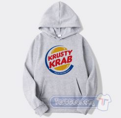 Cheap Krusty Krab Pizza Burger King Logo Hoodie