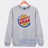 Cheap Krusty Krab Pizza Burger King Logo Sweatshirt