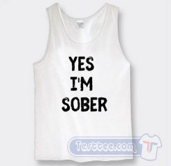 Cheap White Lie Party Yes I'm Sober Tank Top