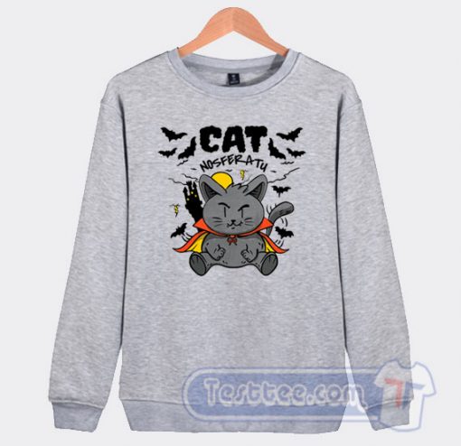Cheap Halloween Vampire Cat Nosferatu Sweatshirt