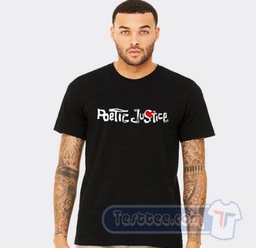 Cheap Poetic Justice Logo Tees