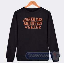Cheap Green Day Fall Out Boy Weezer Hella Mega Tour Sweatshirt