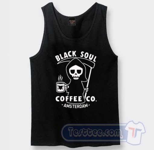 Cheap Black Soul Coffee Co Tank Top