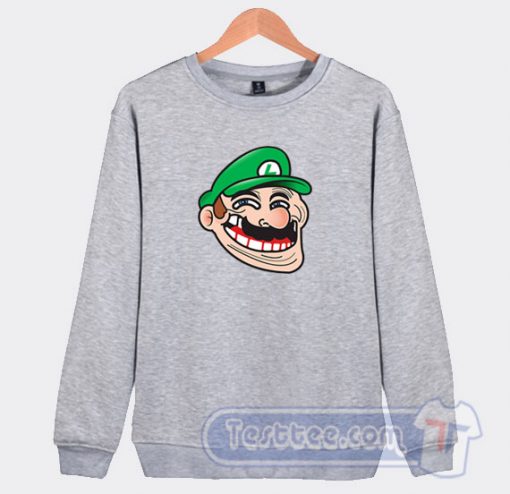 Cheap Luigi Evil Face Sweatshirt