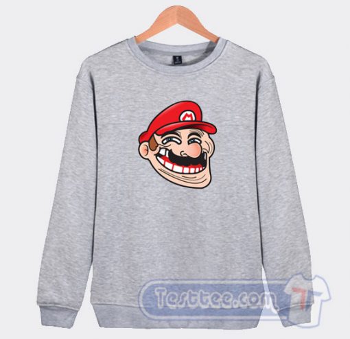 Cheap Mario Evil Face Sweatshirt