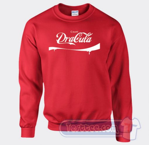 Cheap Count Dracula Coca Cola Parody Sweatshirt