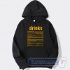 Cheap Drinks Nutrition facts Hoodie