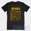 Cheap Drinks Nutrition facts Tees