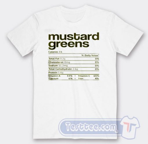 Cheap Mustard Green Nutrition Tees