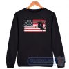 Cheap Distressed American Flag Horse Sweatshirt
