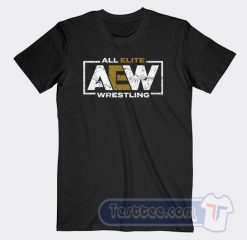 Cheap All Elite AEW Wrestling Logo Tees