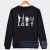 Cheap LGBT Liberty Guns Beer Trump Sweatshirt