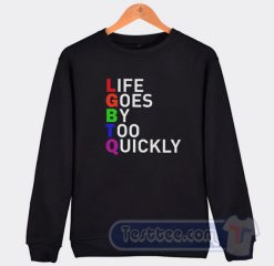 Cheap LGBTQ Life Goes By To Quickly Sweatshirt