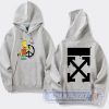 Cheap Peace Sign Bart Simpson Off White Hoodie