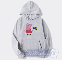 Cheap Peppa Pig Pride Flag LGBTQ Hoodie