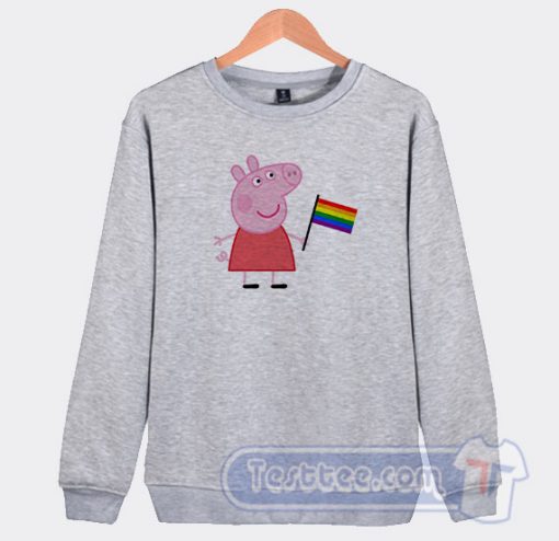 Cheap Peppa Pig Pride Flag LGBTQ Sweatshirt