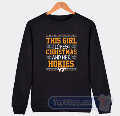 Cheap Love Christmas Virginia Tech Sweatshirt