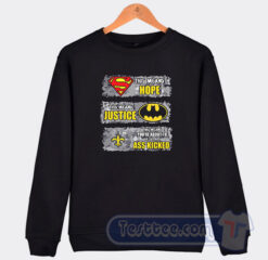Cheap New Orleans Saints Superman Means Hope Batman Means Justice Sweatshirt