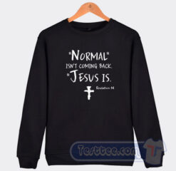 Cheap Normal Isn’t Coming Back Jesus Is Sweatshirt