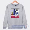 Cheap Snoopy Joe Cool and Buffalo Bills Sweatshirt