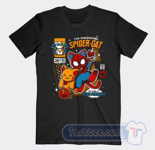 Cheap The Ameowzing Spider Cat Tees