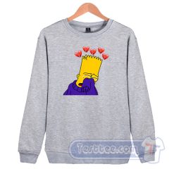 Cheap Bart Simpson Sad Sweatshirt