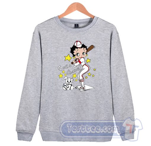 Cheap Baseball Betty Boop Coco Chanel Mega Yacht Sweatshirt